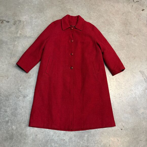 Harris Tweed Jackets & Blazers - Vintage 1960’s Harris Tweed Overcoat 100% Virgin Scottish Wool Red Women's Sz XL